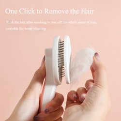Cat Grooming Hair Brush Key Pet Comb One Click Self Cleaning Massage Brush Dog Hair Remover Kitten Comb