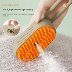 Pet Spray Massage Brush One Button Steam Spray Folding Rotatable Hair Removal Grooming Brush