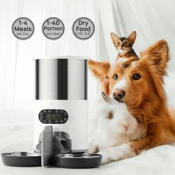 Wholesale Double Pet Feeder and Dogs Splitter Food Dispenser