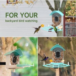 Smart Bird Feeder Bowl & Solar Powered Feeder with Camera