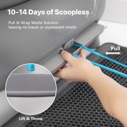 Automatic Cat Litter Box & Accessories Self Cleaning Open Top with APP Control Safe Design Easy to Clean Odor Free