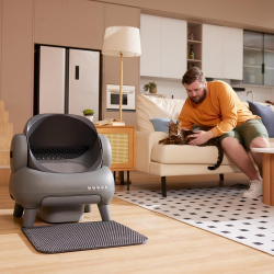 Automatic Cat Litter Box & Accessories Self Cleaning Open Top with APP Control Safe Design Easy to Clean Odor Free