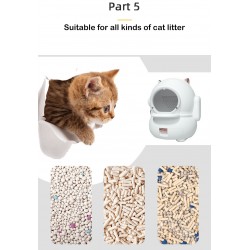 Smart Litter Cat Box Multifunction Anti-pinch Automatic Self-cleaning Litter Box