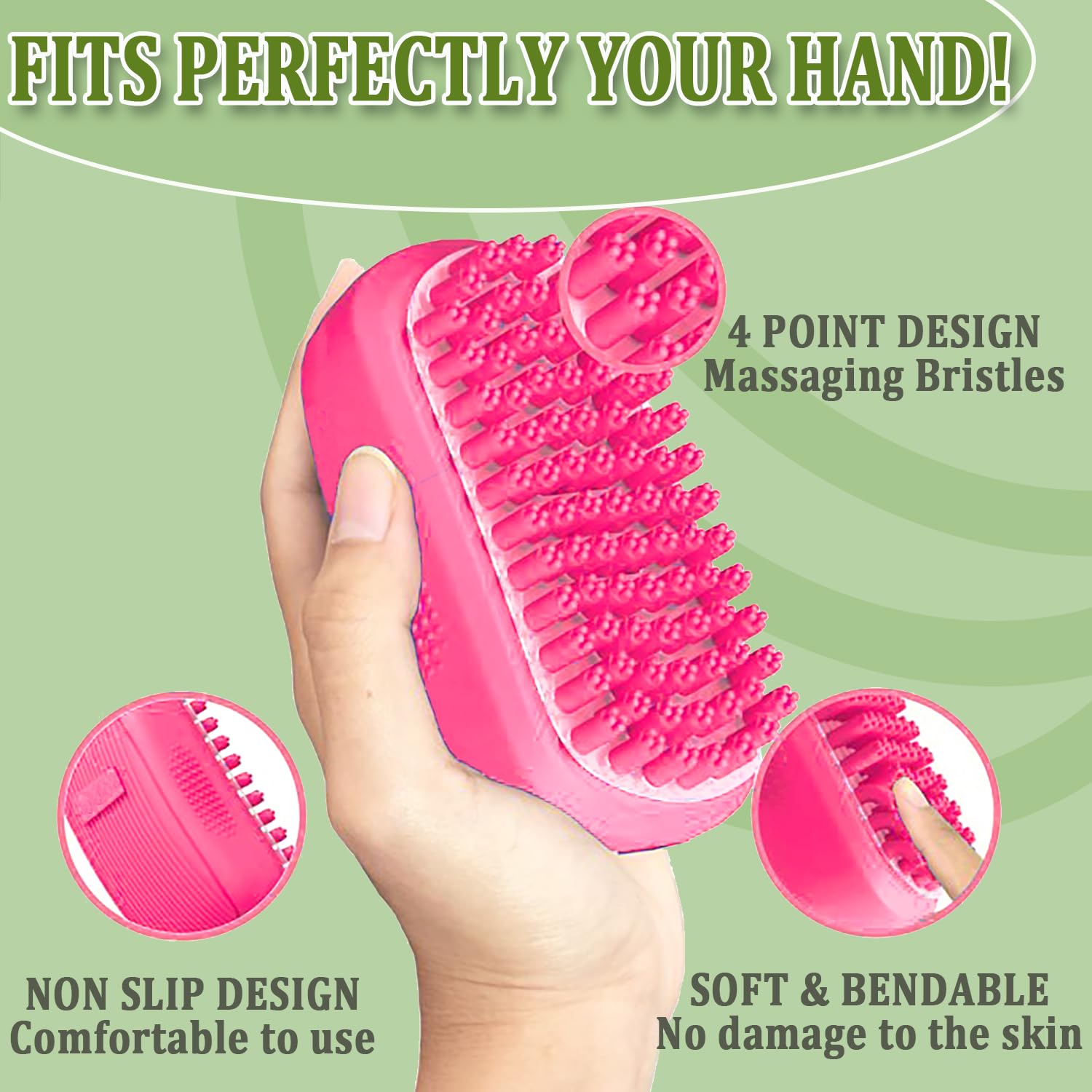 Bristles Pet Bath Brush